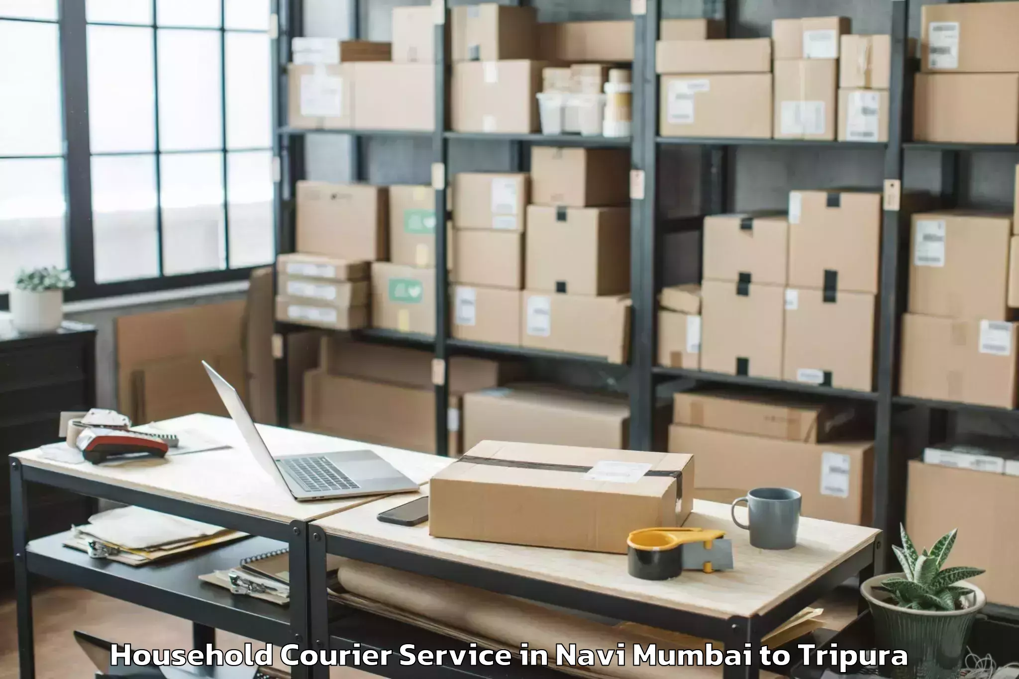 Reliable Navi Mumbai to Panisagar Household Courier